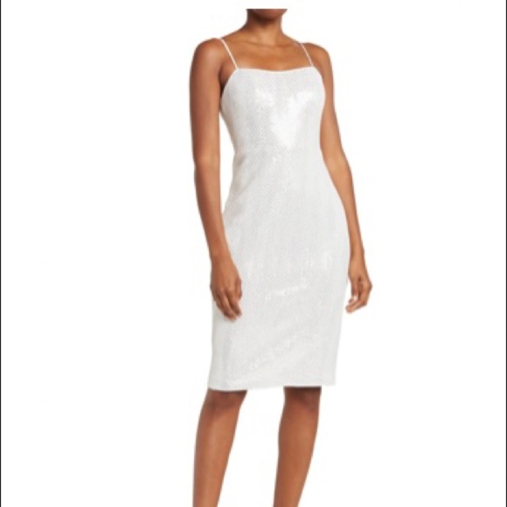 Vince Camuto sleeveless sequin bodycon dress